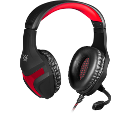 Гарнитура игровая Defender Scrapper 500, с микрофоном, чёрно-красный