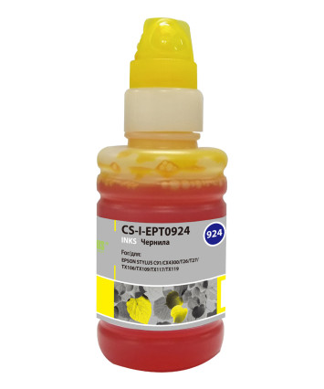Чернила Cactus CS-I-EPT0924 желтый 100мл для Epson St C91/CX4300/T26/T27/TX106/TX109