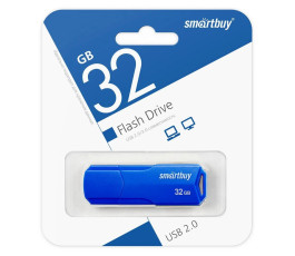 Флеш накопитель 32Gb USB 2.0 SmartBuy CLUE Blue (SB32GBCLU-BU)