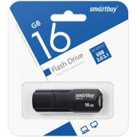 Флеш накопитель 16Gb USB 2.0 SmartBuy CLUE Black (SB16GBCLU-K)