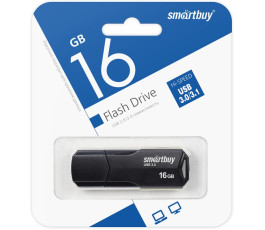 Флеш накопитель 16Gb USB 2.0 SmartBuy CLUE Black (SB16GBCLU-K)