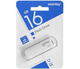 Флеш накопитель 16Gb USB 3.0 SmartBuy CLUE White (SB16GBCLU-W3)