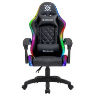 Кресло игровое Defender Energy, RGB, черный