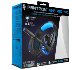 Гарнитура игровая с LED подсветкой PANTEON GHP-750 Pro черно-синяя