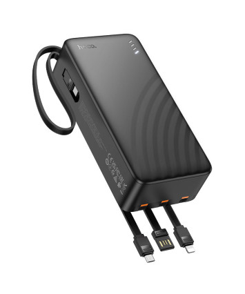 Портативный аккумулятор HOCO J146B Night tide, 4 кабеля, 30000mAh, черный