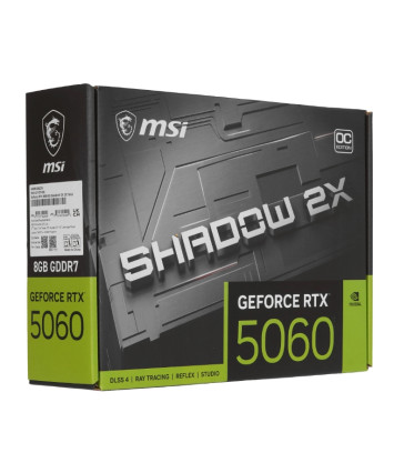 Видеокарта PCI-E 5.0 8Gb GeForce RTX 5060 MSI SHADOW 2X OC MAX