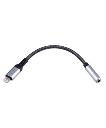 Переходник Lightning/Jack3.5F Cablexpert CCA-LM3.5F-AL, серый