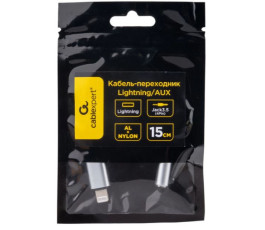 Переходник Lightning/Jack3.5F Cablexpert CCA-LM3.5F-AL, серый
