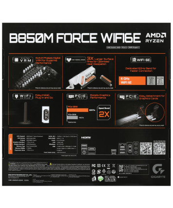 Материнская плата Socket AM5 GIGABYTE B850M FORCE WF6E Материнская плата Socket AM5 GIGABYTE B850M FORCE WF6E