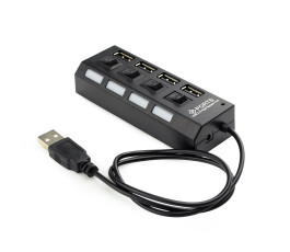 USB-концентратор Gembird UHB-U2P4-02A (4 порта USB 2.0,с выключателями портов)