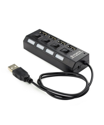 USB-концентратор Gembird UHB-U2P4-02A (4 порта USB 2.0,с выключателями портов)