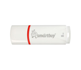 Флеш накопитель 8Gb USB 2.0 SmartBuy Crown White (SB8GBCRW-W)