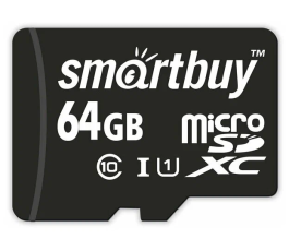 Карта памяти MicroSDXC UHS-I Card 64Gb Smartbuy class 10 (c адаптером) (SB64GBSDCL10-01)