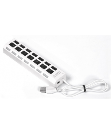 USB-концентратор Smartbuy SBHA-7207-W (7 портов USB 2.0, с выключателями портов), белый