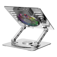 Охлаждающая подставка для ноутбука PANTEON CP-171R RGB Silver 10"-17", USB, 1 вентилятор