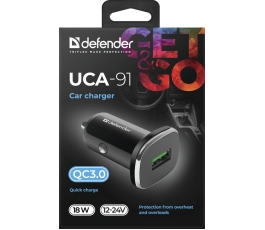 Автомобильное ЗУ DEFENDER UCA-91 (1 USB, 18W)