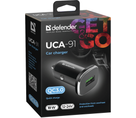 Автомобильное ЗУ DEFENDER UCA-91 (1 USB, 18W)