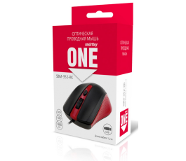 Мышь проводная Smartbuy ONE 352, USB, красный-черный