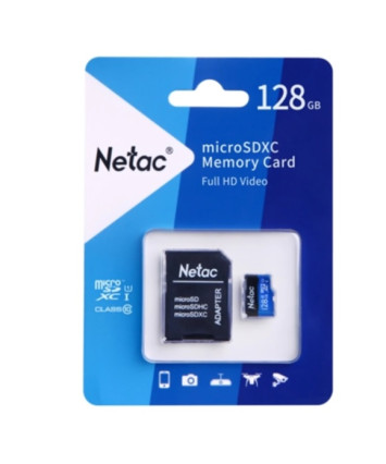Карта памяти microSDXC Card UHS-I U1 128Gb Netac P500 (NT02P500STN-128G-S)