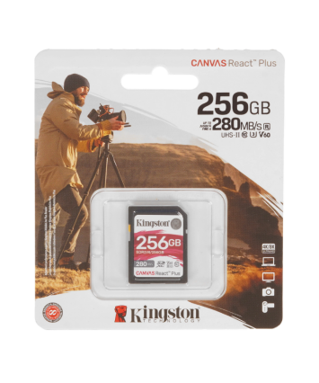 Карта памяти SDXC UHS-II 256Gb Kingston Canvas React Plus V60 Class 10 (SDR2V6/256GB)