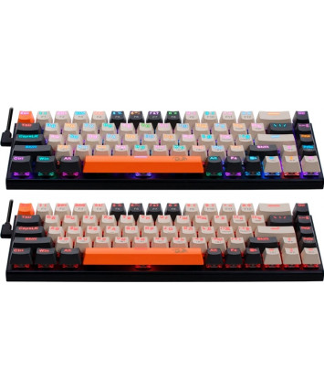 Клавиатура механическая Redragon Ryze RU, RGB, черный/серый/оранжевый