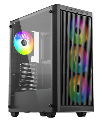 Корпус ATX без БП ID-Cooling Ware 310 ARGB, черный