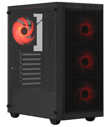 Корпус ATX без БП ID-Cooling Ware 310 ARGB, черный