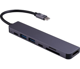 Док-станция Defender HB-04 (USB 2.0, USB 3.0, Type-C, Type-C PD100W, HDMI, SD/microSD,) Type-C