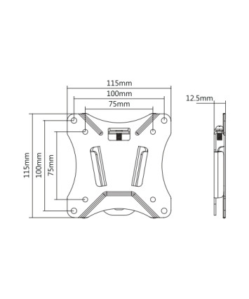 Кронштейн для ТВ Ultramounts UM UM810F черный 13"-27"  макс.35кг настенный наклон