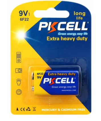 Батарейка PKCELL 6F22-1B тип - 9V(Крона) 1 шт в блистере