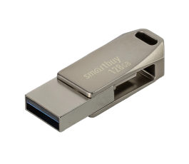 Флеш накопитель 128Gb USB 3.0/3.1 Dual Type-C/Type-A SmartBuy MC35 Silver (SB128GBMC35)