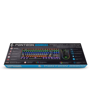 Проводной игровой набор клавиатура + мышь PANTEON GS800, чёрный