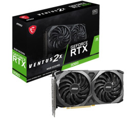 Видеокарта nVidia PCI-E 4.0 8GB GeForce RTX 3060 MSI VENTUS 2X BLACK 8G OC