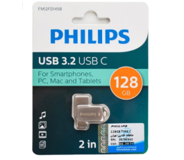Флеш накопитель 128Gb USB 3.2 + Type-C PHILIPS 2-in-1 (FM12FD145B/97)