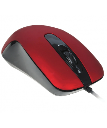 Мышь проводная Gembird MOP-400-R, красный, USB, бесшумный клик