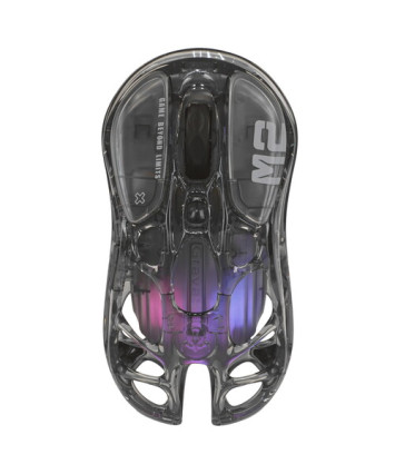 Мышь беспроводная игровая Gravastar Mercury M2, BT+2.4G, черный/прозрачный