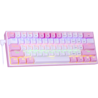 Клавиатура механическая Redragon Fizz Rainbow, бело-розовый (art 70672)