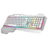 Клавиатура игровая с подсветкой PANTEON M401S RGB LIGHT, USB, белая