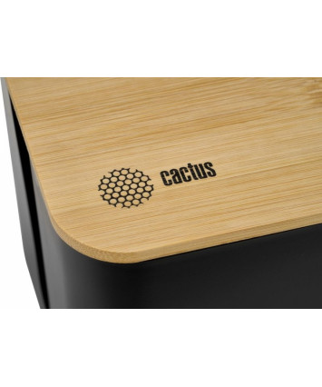 Кабельный органайзер Cactus CS-BOX-BL черный/бамбук