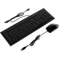 Проводной набор, клавиатура + мышь, A4Tech KR-8520D, черный