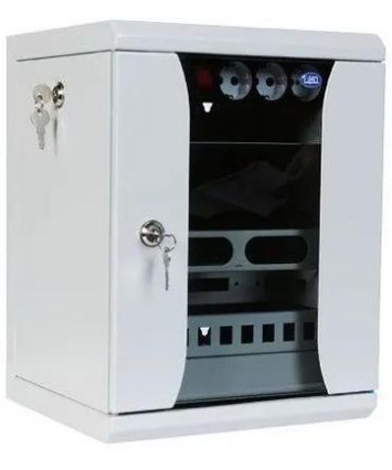 Шкаф коммутационный ЦМО ШРН-8.255-10 настенный 8U 320x305мм пер.дв.стекл серый
