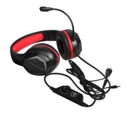 Гарнитура игровая PANTEON GHP-265, чёрный/красный