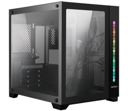 Корпус mATX кубик без БП Ginzzu V300 RGB