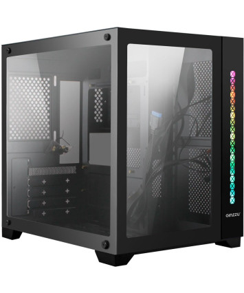 Корпус mATX кубик без БП Ginzzu V300 RGB