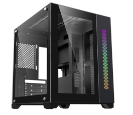 Корпус mATX кубик без БП Ginzzu V300 RGB