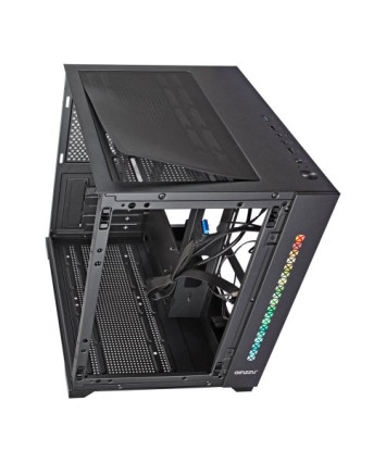 Корпус mATX кубик без БП Ginzzu V300 RGB