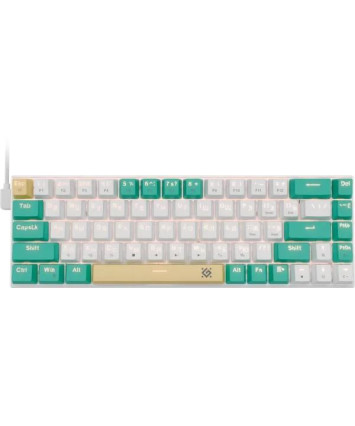 Клавиатура механическая Defender Vexx Pro GK-084, белая/зеленая Клавиатура механическая Defender Vexx Pro GK-084, белая/зеленая