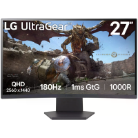Монитор 27" LG 27GS60QC-B (QHD, 180Hz), изогнутый, черный