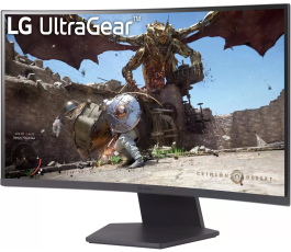 Монитор 27" LG 27GS60QC-B (QHD, 180Hz), изогнутый, черный