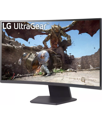 Монитор 27" LG 27GS60QC-B (QHD, 180Hz), изогнутый, черный